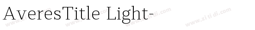 AveresTitle Light字体转换